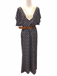 Navy Geometric Pattern Kaftan FW20280