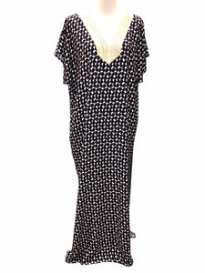 Navy Geometric Pattern Kaftan FW20280