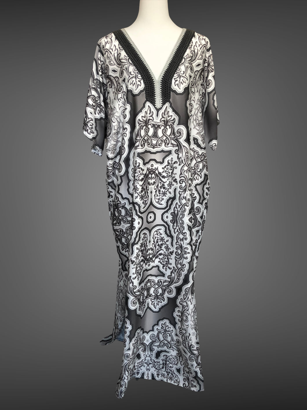 Silk Kaftan with Print FW20760