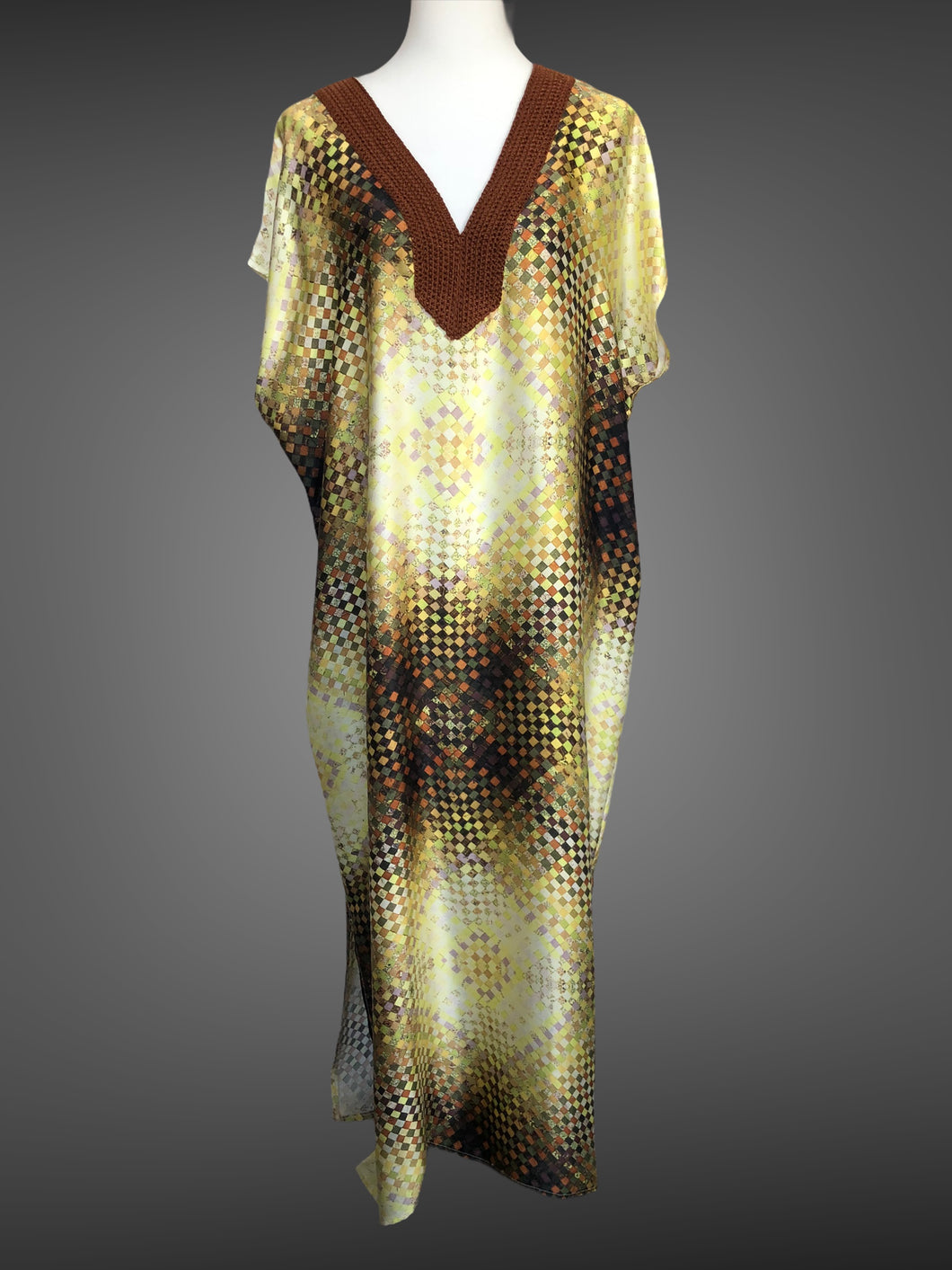 Silk Kaftan with Print FW20640