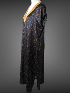 Silk Navy Key Pattern Kaftan FW20970