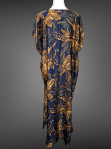 Navy Gold Pattern Kaftan FW20990