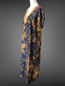 Navy Gold Pattern Kaftan FW20990