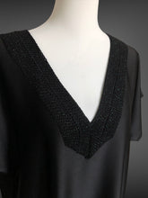 Load image into Gallery viewer, Black Satin Kaftan FW201030
