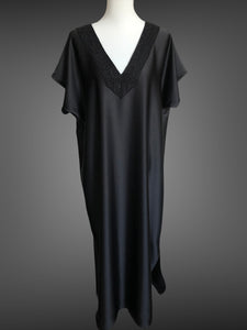 Black Satin Kaftan FW201030