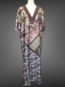 Silk Flower Pattern Kaftan FW20670