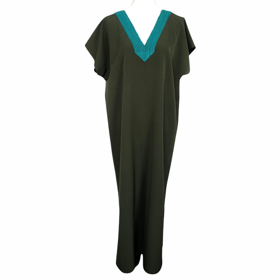 Crepe Lycra Green Kaftan FW20140