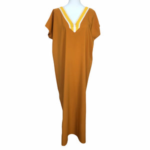 Crepe Lycra Yellow Kaftan FW20130