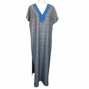 Grey Checkered Print Kaftan FW20310