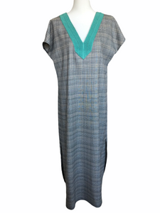 Grey Checkered Print Kaftan FW20310