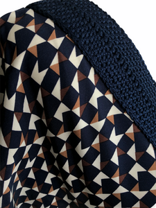 Navy Geometric Pattern Kaftan FW20280