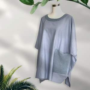 Oversized light blue tunic