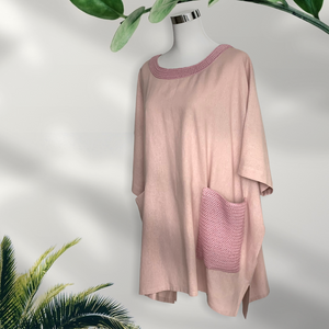 Oversized nude pink tunic