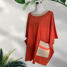 Load image into Gallery viewer, Oversized brick orange tunic
